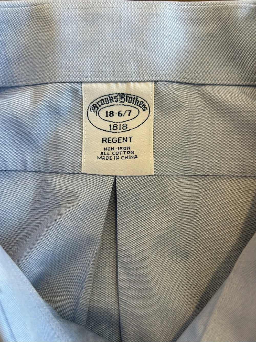 Brooks Brothers Light Blue Oxford Dress Shirt 18-6/7
